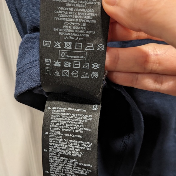 G-Star Raw Navy Blue Cotton Tee women's size small - Picture 5 of 5